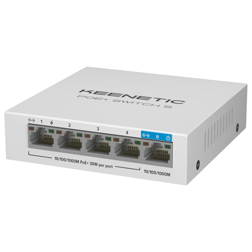Switch Keenetic PoE+ Switch 5 Gigabit de 5 puertos con 4 puertos PoE+