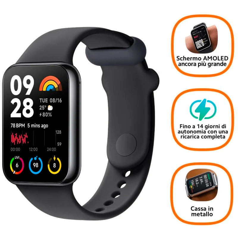 Pulsera de Actividad Xiaomi Smart Band 8 Pro AMOLED 1,74″ Negro Grafito Usado *