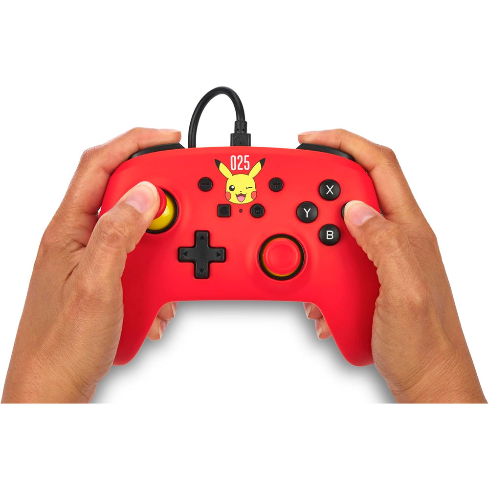 Mando PowerA con Cable Pikachu riendo para Nintendo Switch