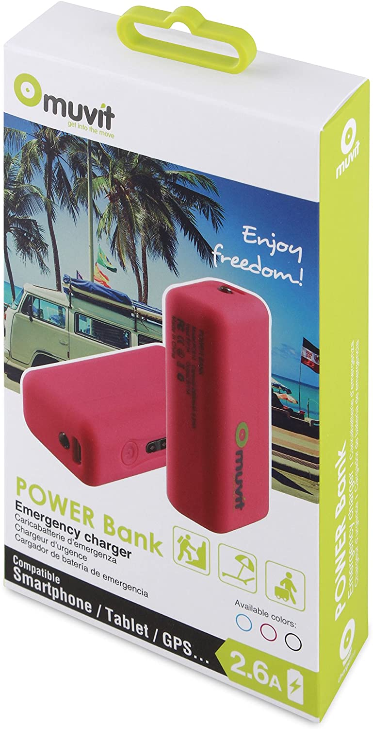 Power Bank Muvit 2600 mAh Rosa MUCHP0050