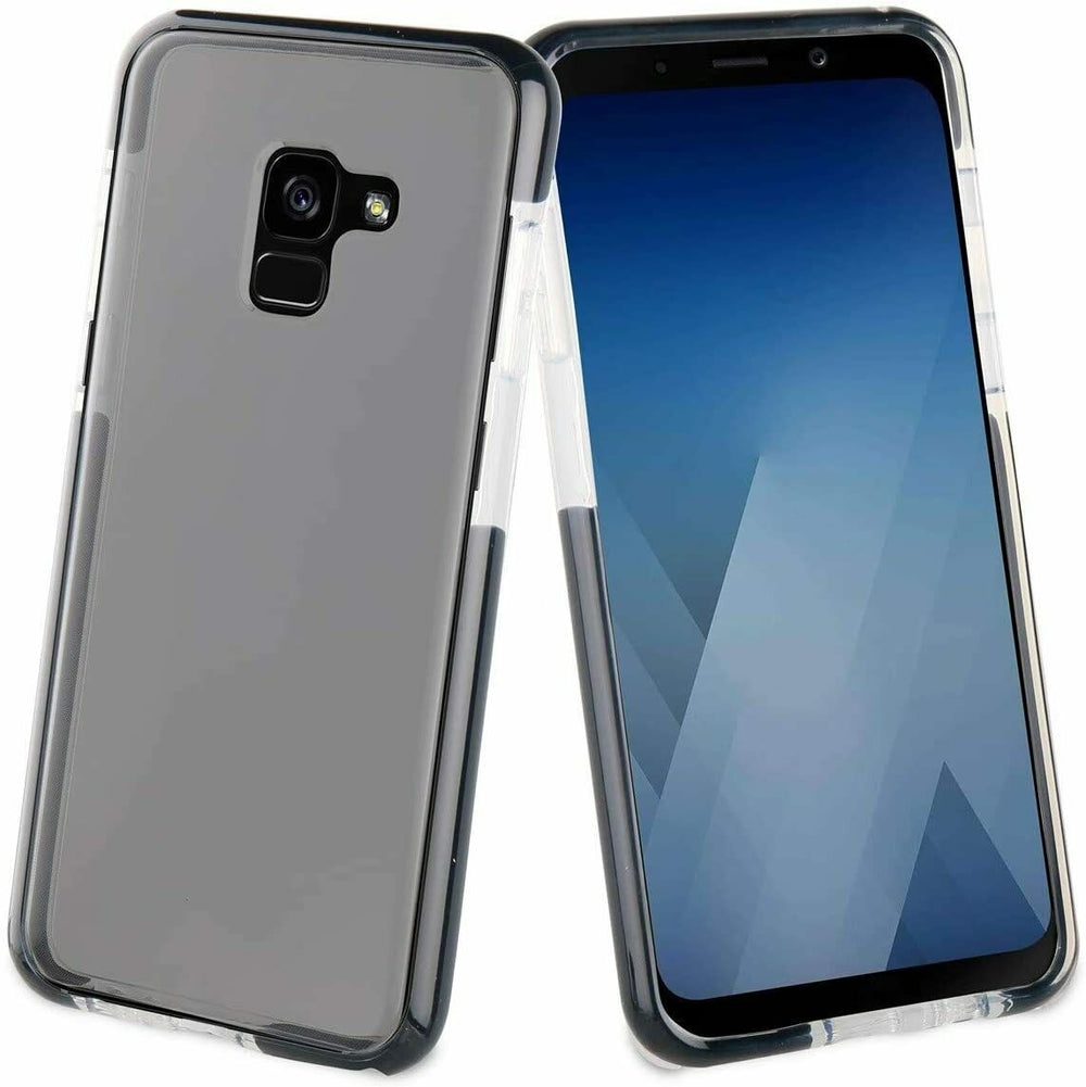 Funda Muvit Pro para Samsung Galaxy S9 Plus transparente borde negro.