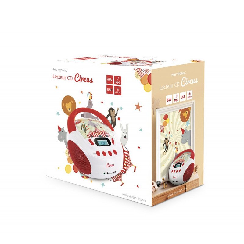 Radio Metronic 477145 CD MP3 infantil con puerto USB Circus