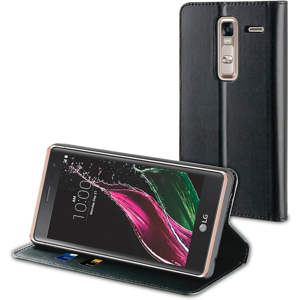 Funda Muvit Folio con Función Soporte y Tarjetero para LG Zero negro.