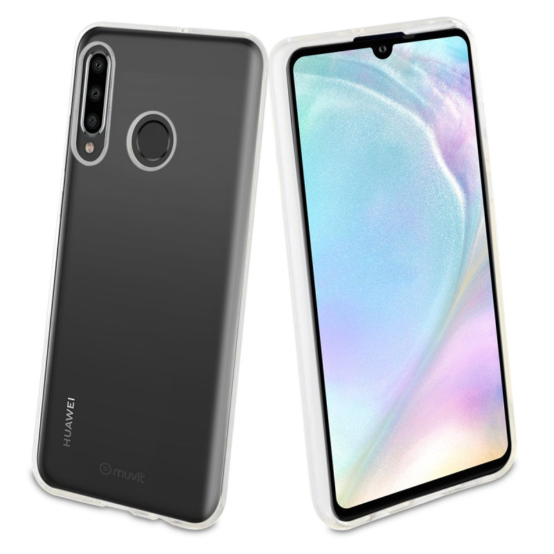 Funda Muvit Cristal Soft para Huawei P30 Lite transparente.