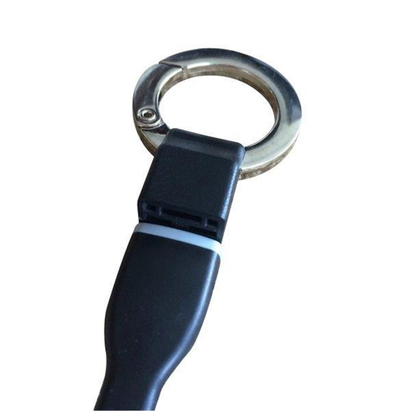 Cable Muvit USB-Micro USB 2.4A 0.1m tipo llavero negro.