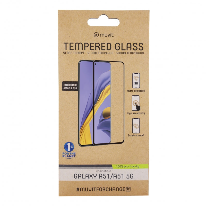 Muvit for change protector pantalla Samsung Galaxy A51/A51 5G vidrio templado.