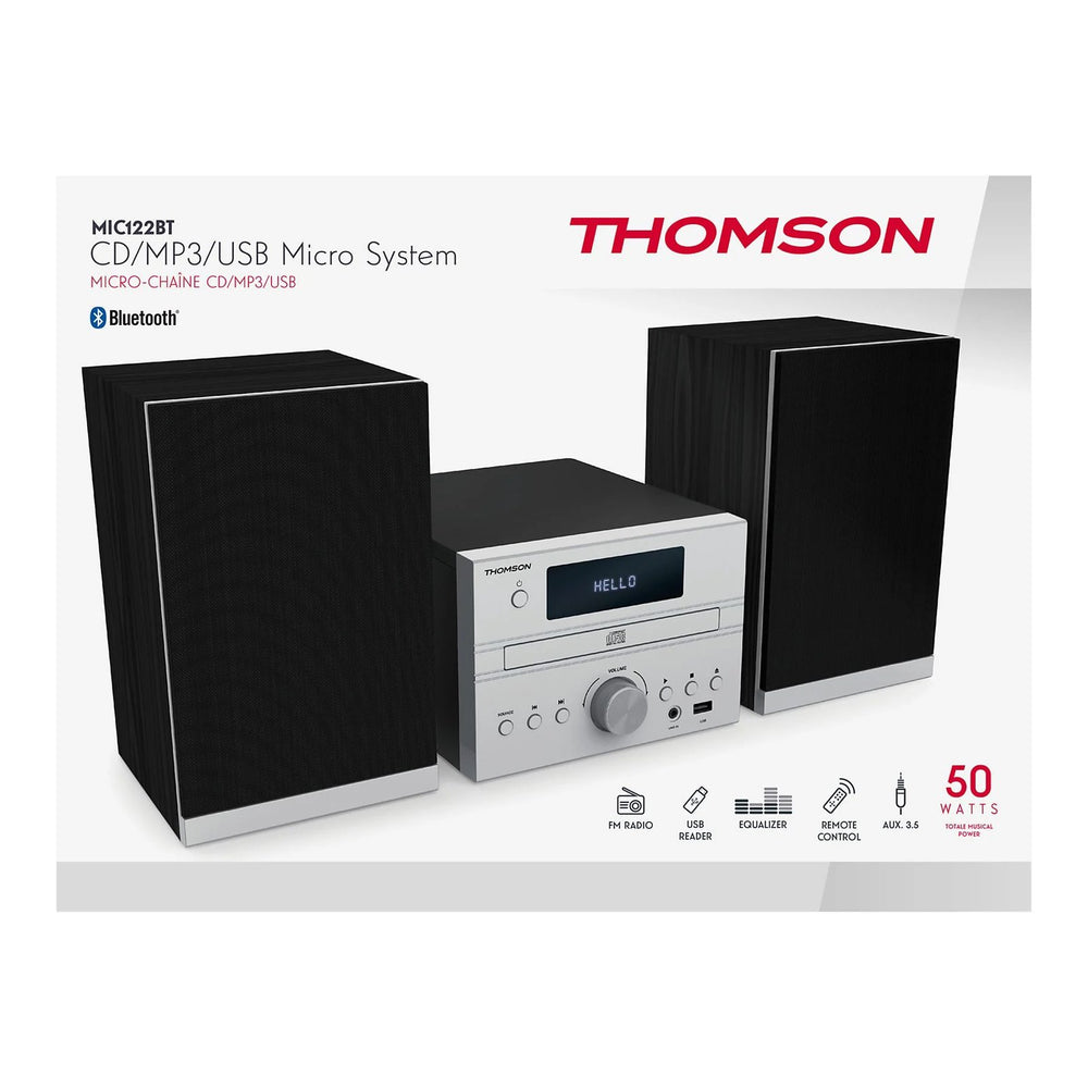 Microcadena Thomson MIC122BT Home Audio Micro System 50W Bluetooth Usado *
