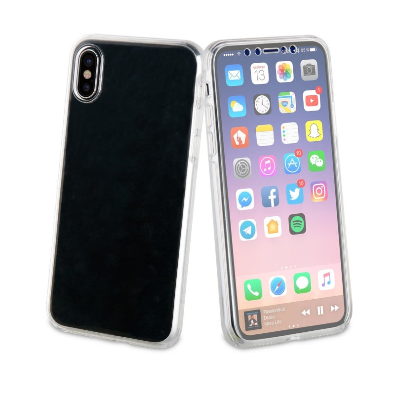 Funda Muvit Cristal Soft 360 para Apple iPhone Xs/X transparente.
