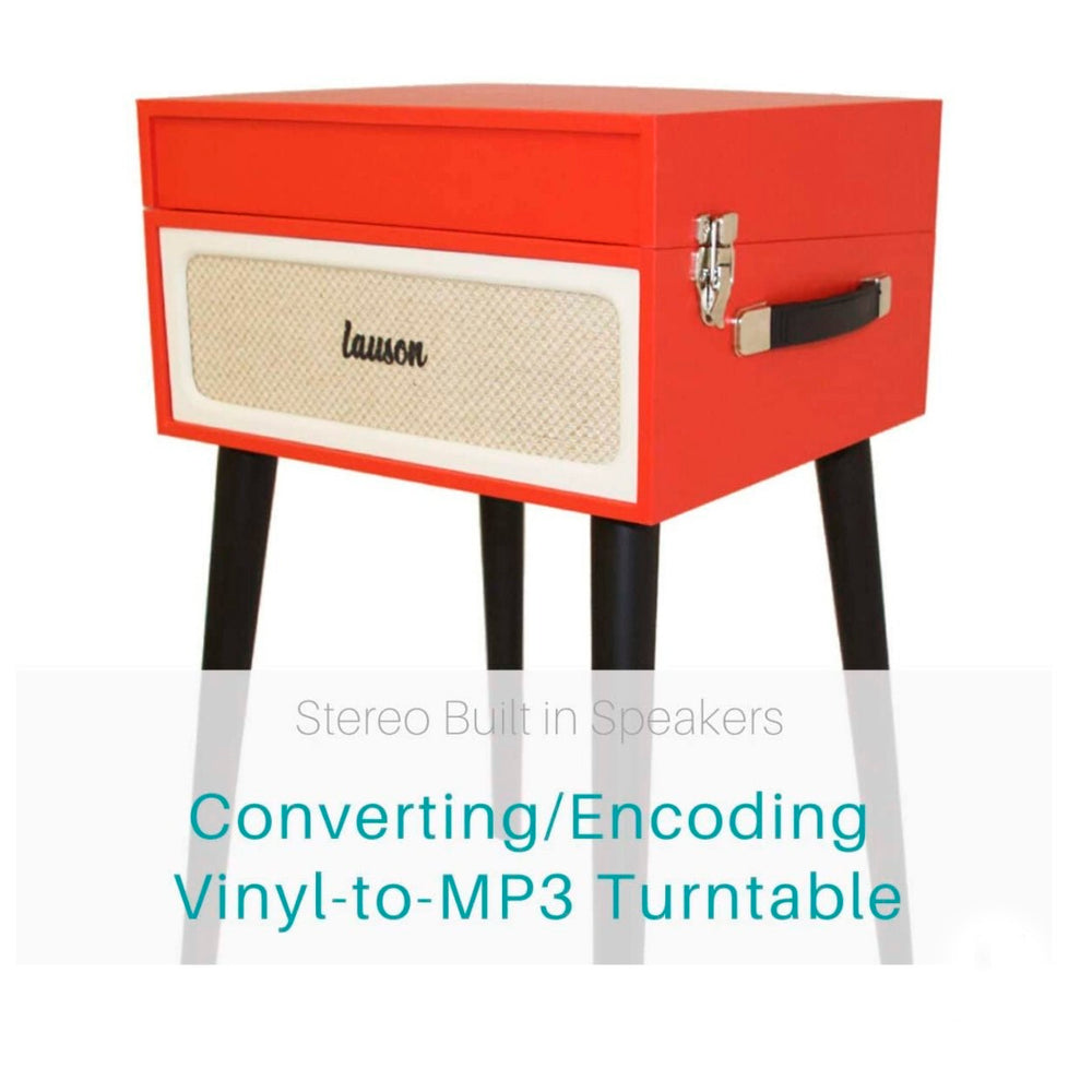 Tocadiscos con mueble Lauson YT078 Retro con Bluetooth rojo Usado *Sin emb.orig*