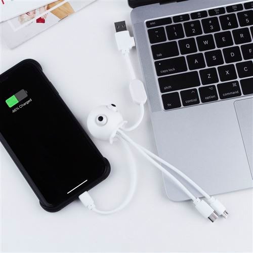 Adaptador multi conector Xoopar Jelly anti-stress blanco