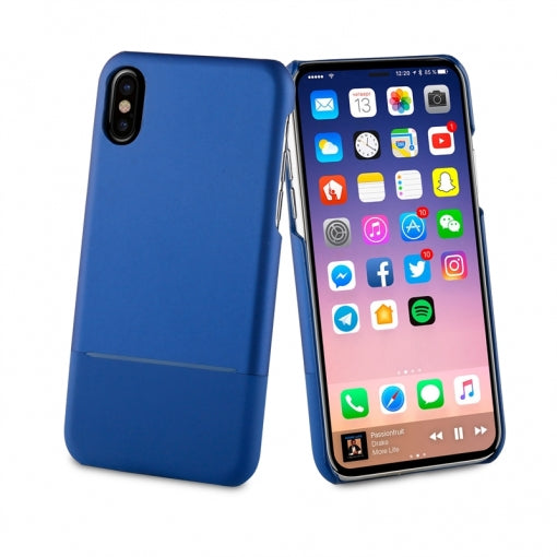 Carcasa Muvit para Apple iPhone Xs/X Doble Skin azul.