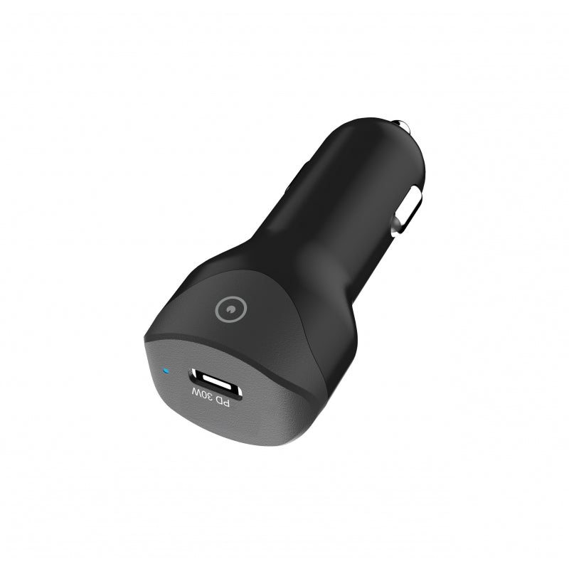 Cargador coche Muvit Tipo C PD 30W smart IC negro