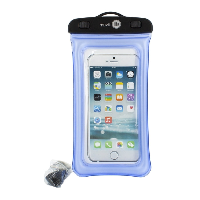 Funda Smartphone acuatica universal hasta 6,2» Azul Muvit MLWPC0004