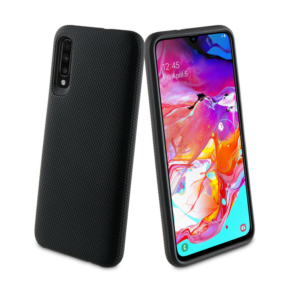 Funda Muvit Tiger Triangle para Samsung Galaxy A70 shockproof 1,2m negra.