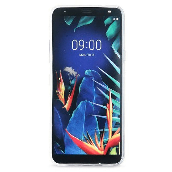 Pack Muvit LG K40 funda Cristal Soft transparente+protector de pantalla.