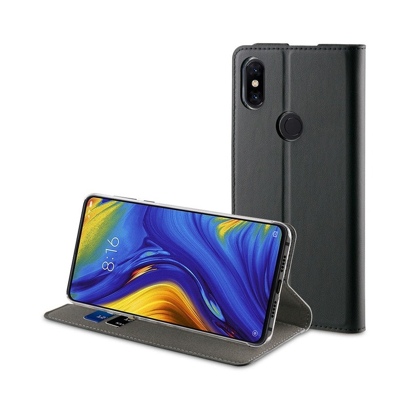 Funda Muvit Folio Xiaomi Mi Mix 3 función soporte + tarjetero negra.