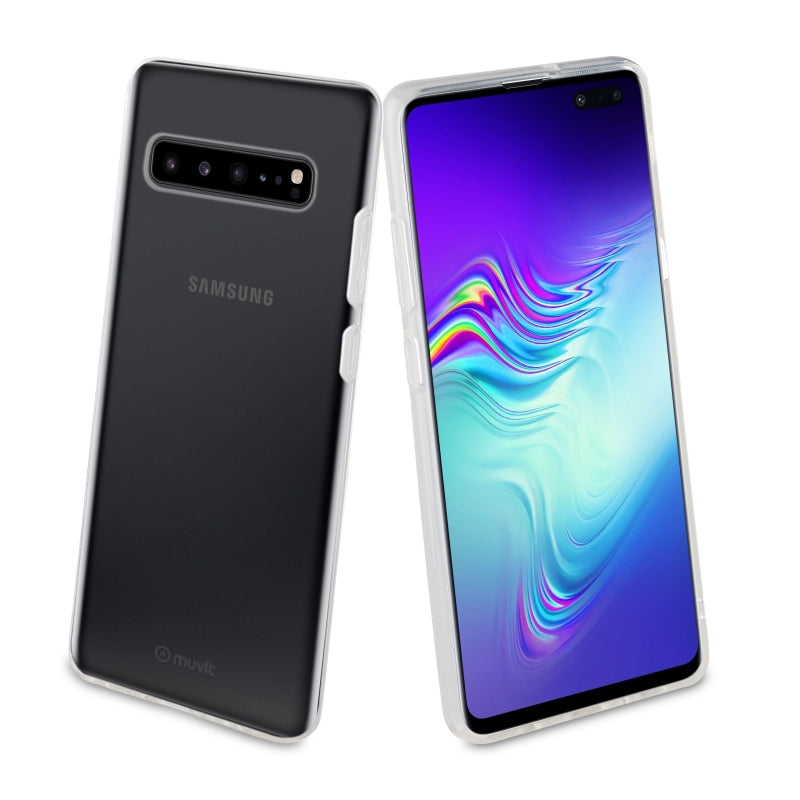 Pack Muvit para Samsung Galaxy S10 5G Funda Cristal Soft+protector pantalla.