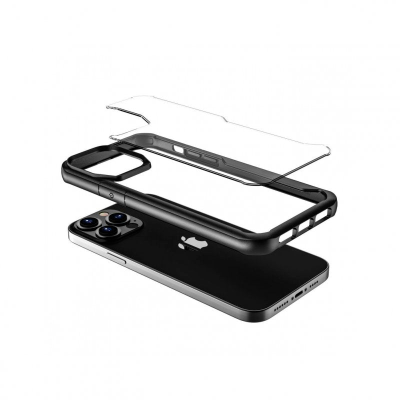 Funda Muvit for Change Shockproof 2m Transparente/Negra para Apple iPhone 13 Pro