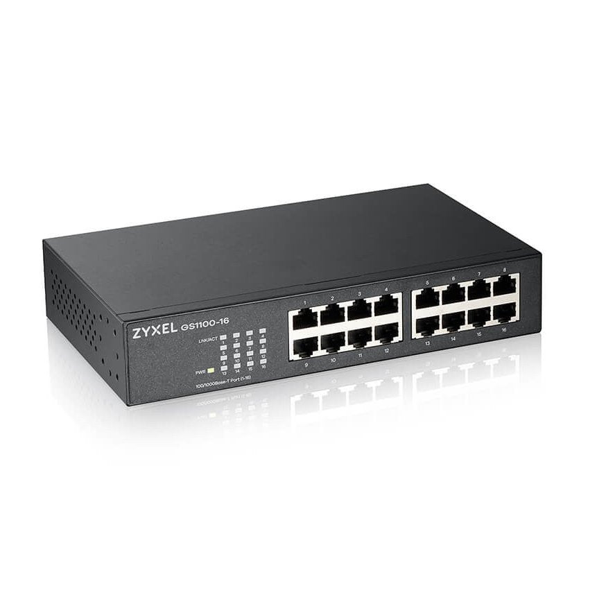 Zyxel GS1100-16 No administrado Gigabit Ethernet (10/100/1000) Usado *