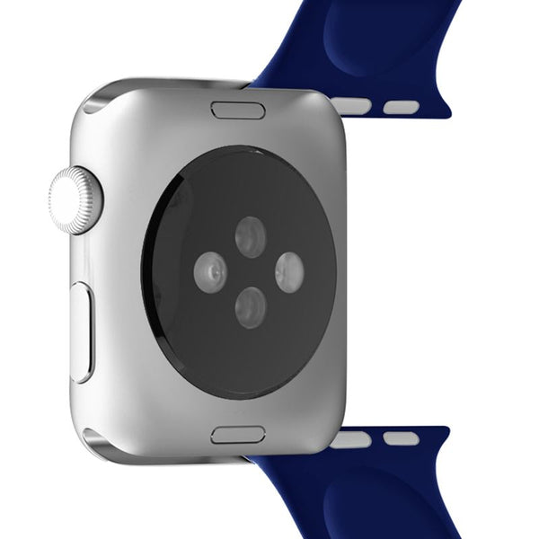 Correa para Apple Watch Puro silicona 42-44mm azul oscuro