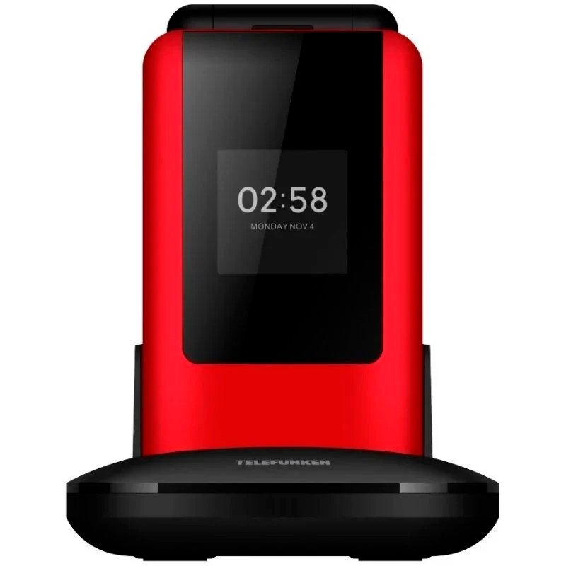 Teléfono Móvil Telefunken S760 Teléfono para Mayores Rojo