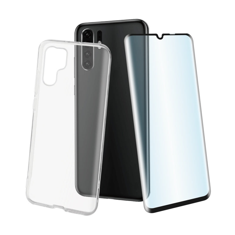 Pack Muvit Huawei P30 Pro Cristal Soft transparente+protector pantalla.
