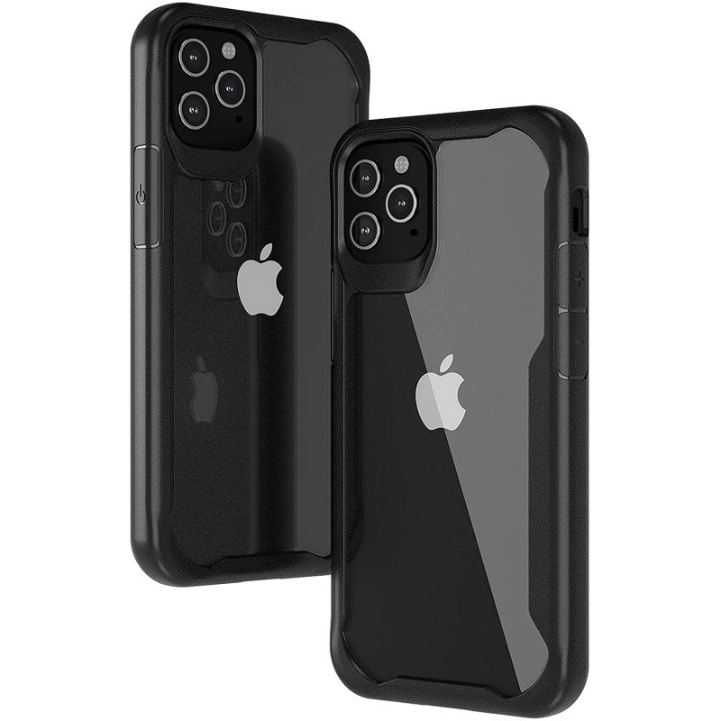Funda Muvit for Change Shockproof 2m Transparente/Negro para iPhone 12/12 Pro