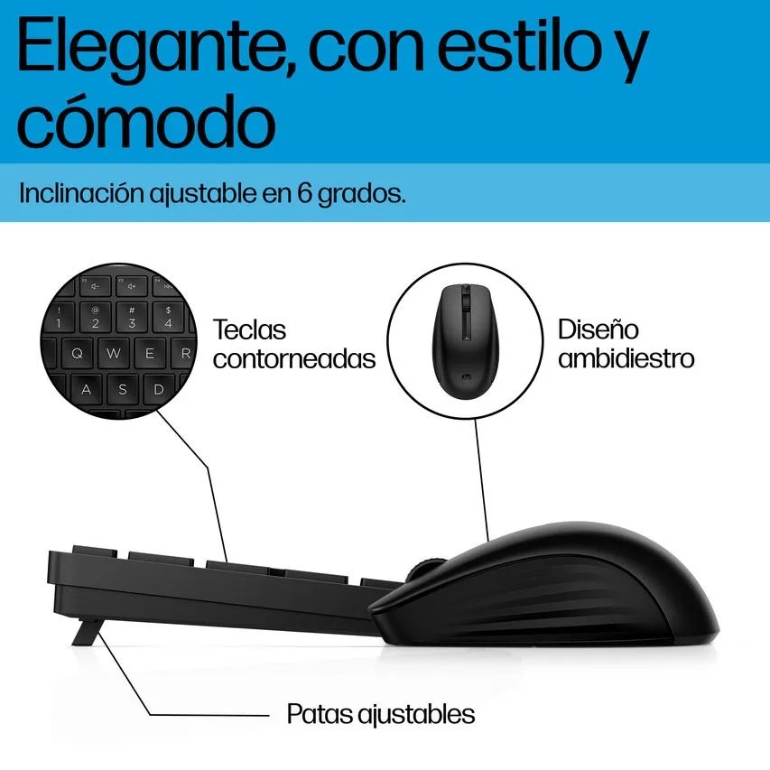 Combo HP 655 Conjunto de teclado y ratón inalámbricos en español