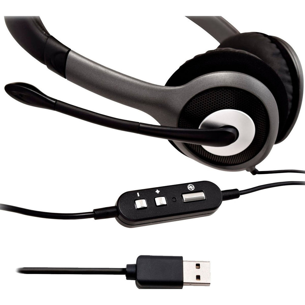 Auriculares V7 Diadema HU521-2EP USB Negro/Plata
