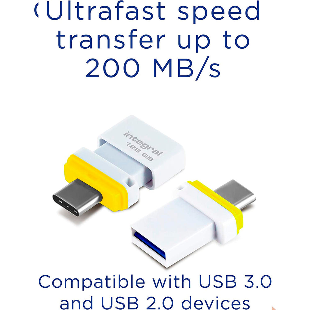 Memoria Integral 128GB USB 3.1 y Tipo-C