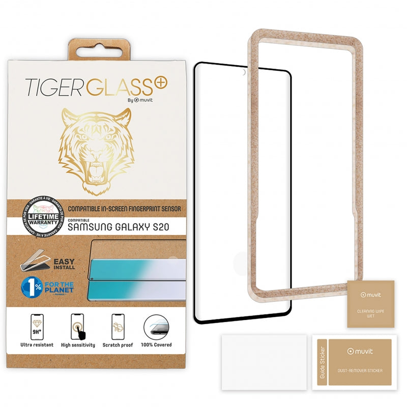 Protector de pantalla Tiger para Samsung Galaxy S20 vidrio templado curvo