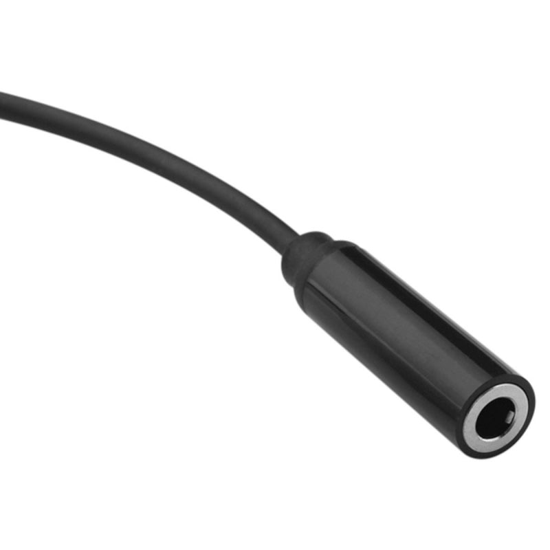 Adaptador Muvit Tipo C a Jack 3.5 negro.