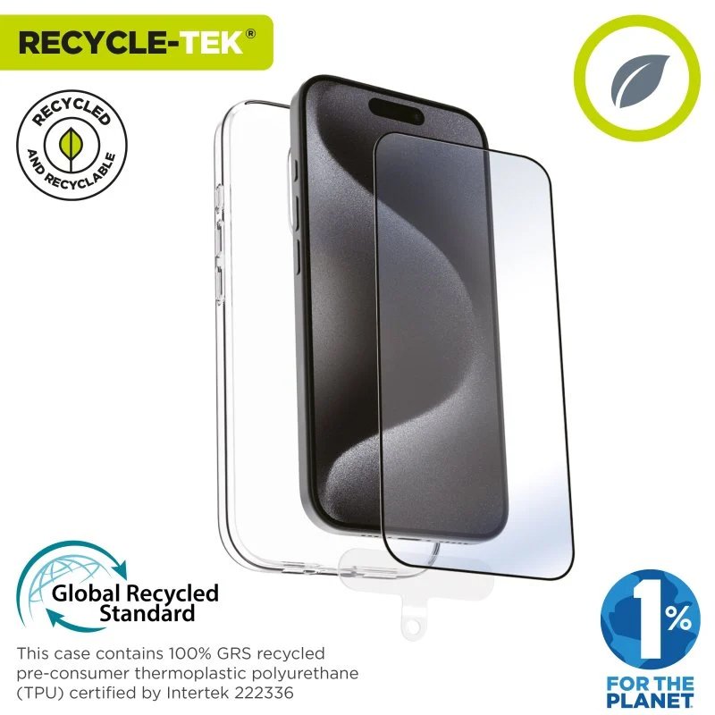 Funda Muvit for Change para Apple Iphone 16 Pro Protector Pantalla Vidrio