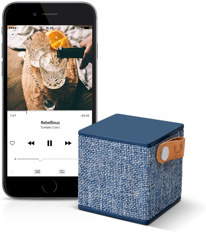 Altavoz Bluetooth Fresh N Rebel Rockbox CubeFabric Azul