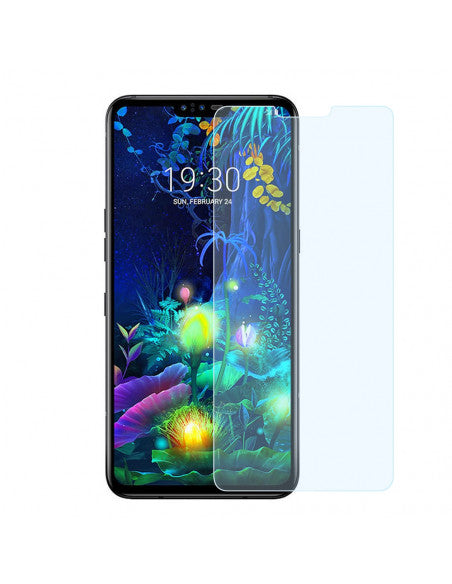 Pack Muvit Cristal Soft para LG V50 transparente+Protector vidrio templado plano