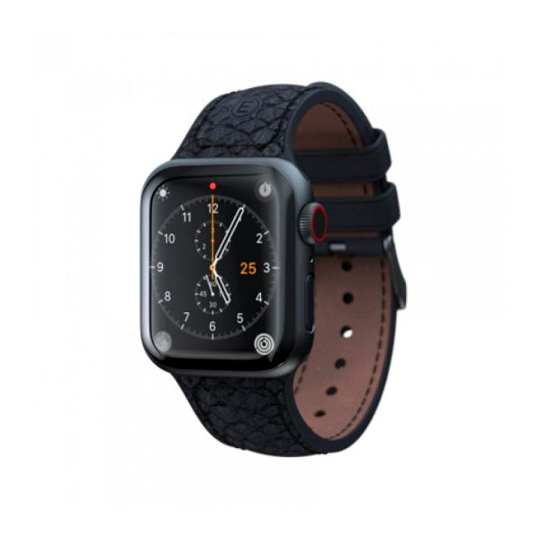 Correa Njord Vindur Gris Oscuro para Apple Watch 44/45 mm piel de salmón