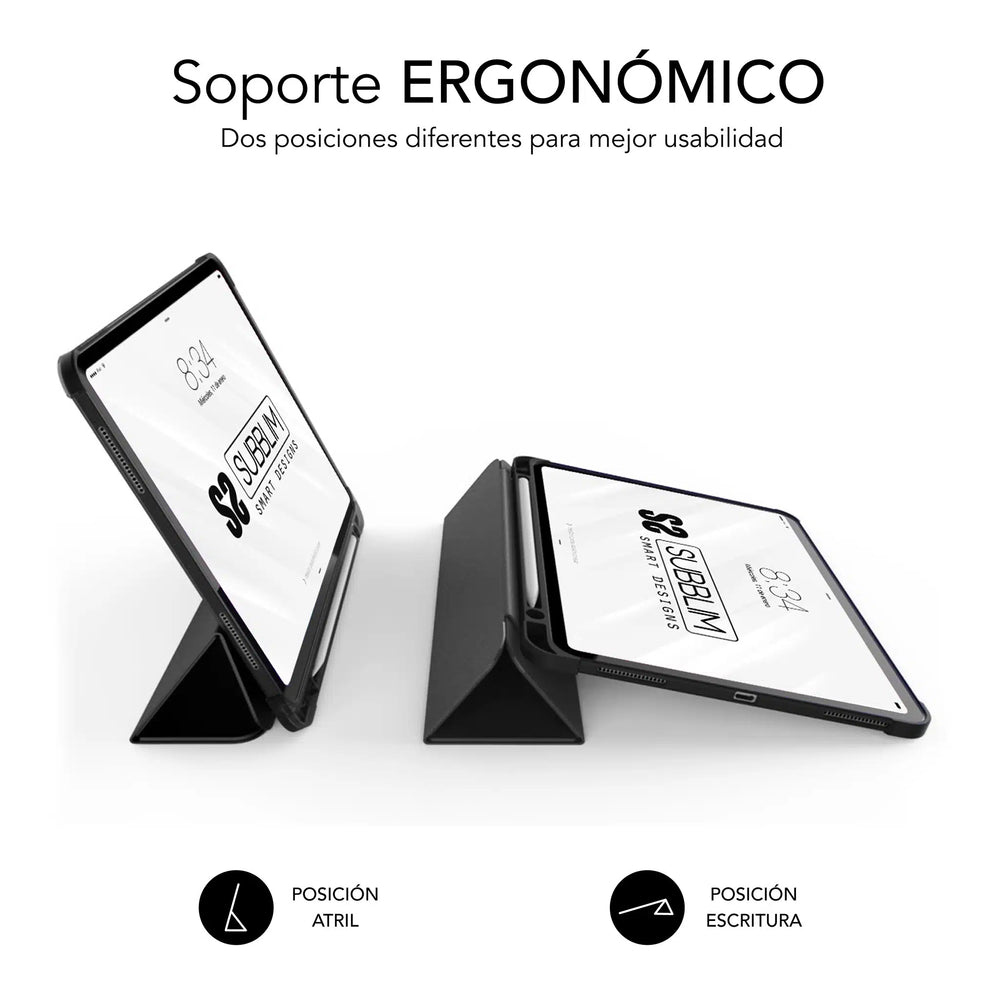 Funda Subblim Clear Shock Case Negra para Samsung Galaxy Tab S9+/S9 FE+ 12,4″