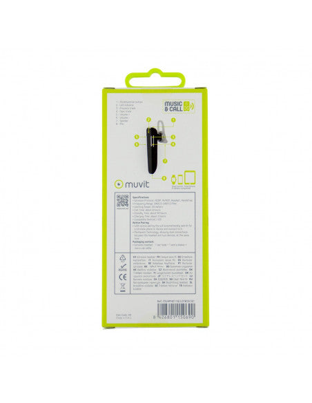 Auricular Muvit mono wireless negro (NUEVO)