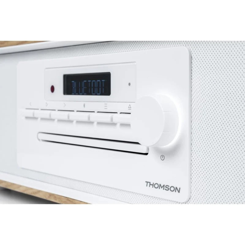 Thomson MIC301IBT Radio CD Bluetooth 60 W MP3/USB con Carga Inalámbrica Blanca