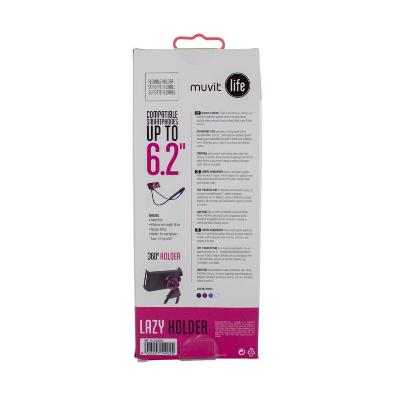Soporte Muvit Life Lazy holder para smartphone hasta 6,2» negro