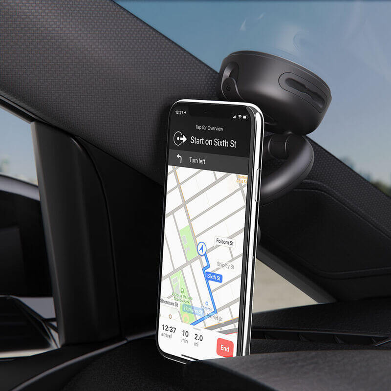 Soporte PopSockets coche salpicadero y parabrisas negro