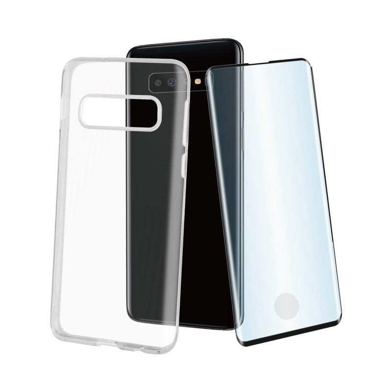 Pack Muvit para Samsung Galaxy S10 5G Funda Cristal Soft+protector pantalla.