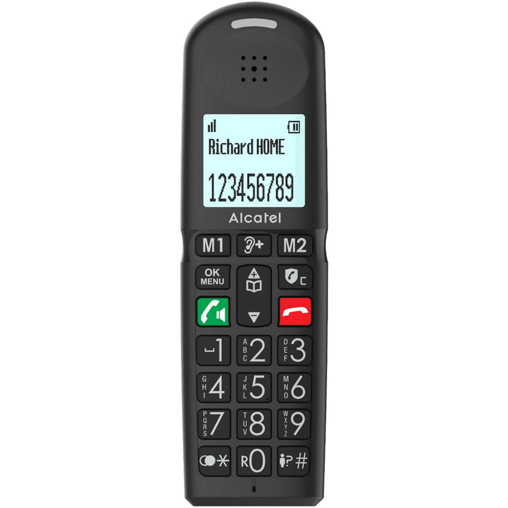 Teléfono Alcatel XL685 Análogo Teclas Grandes Compatible con Audífonos Negro