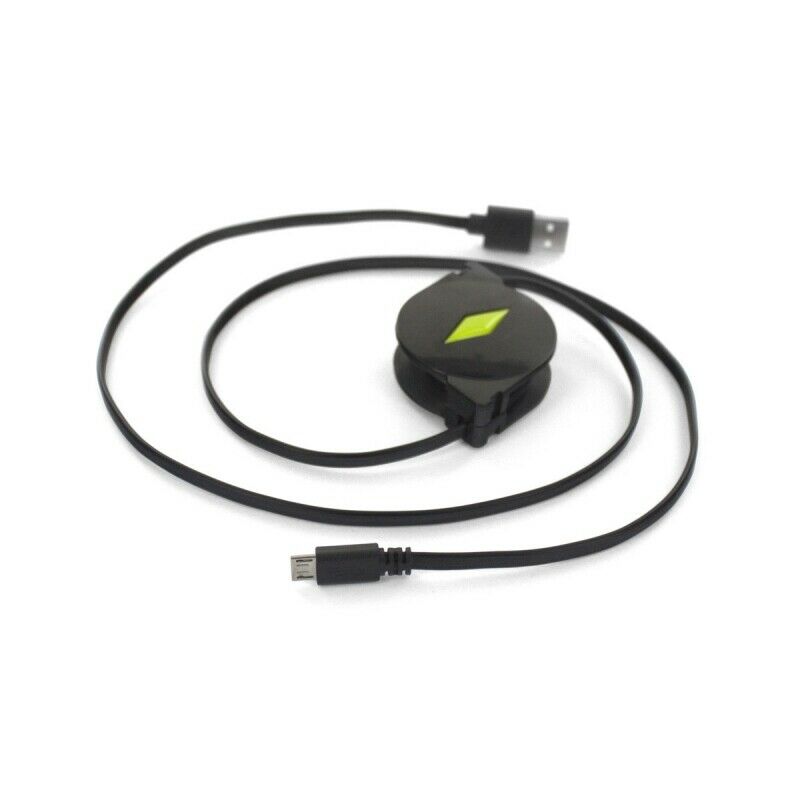 Cable Muvit USB-MicroUSB 2.1A retráctil hasta 1m negro