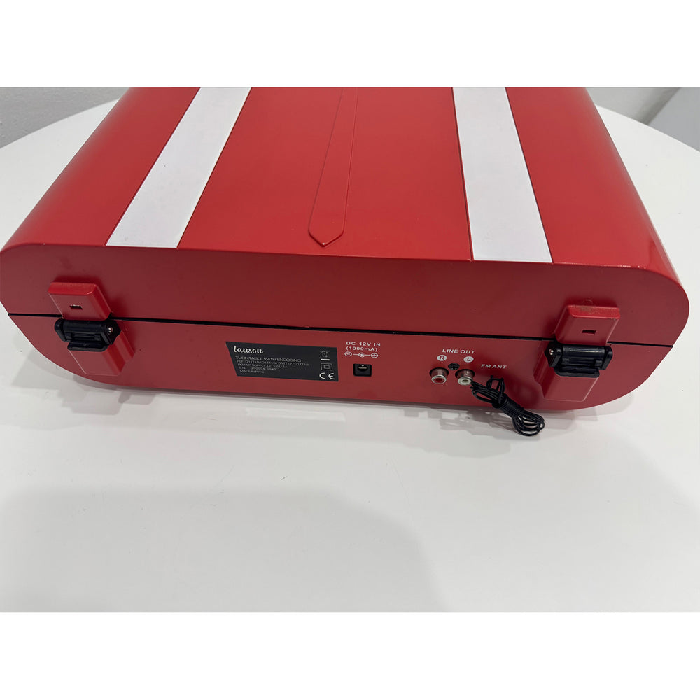 Tocadiscos Lauson 01TT17 vintage BT USB grabación rojo Usado *Rota bisagra*