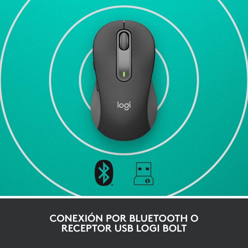 Ratón Logitech Signature M650 L Óptico Inalámbrico 2000DPI Gris Usado *Sin emb.*