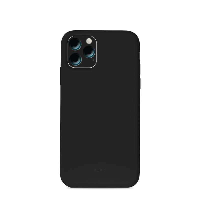 Funda Puro silicona con microfibra para Apple iPhone 11 Pro icon negra