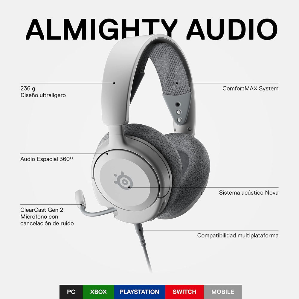 Auriculares Steelseries Arctis Nova 1 Alámbrico Diadema Juego Blanco