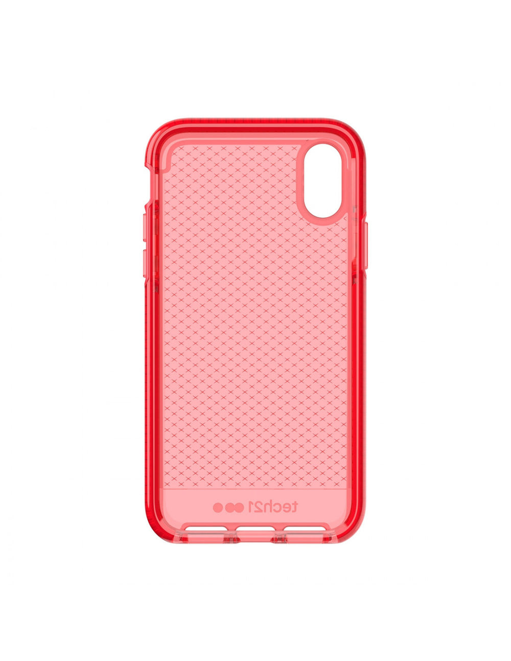 Funda Silicona Tech21 Evo Check roja transparente Apple iPhone X/Xs (sin abrir)