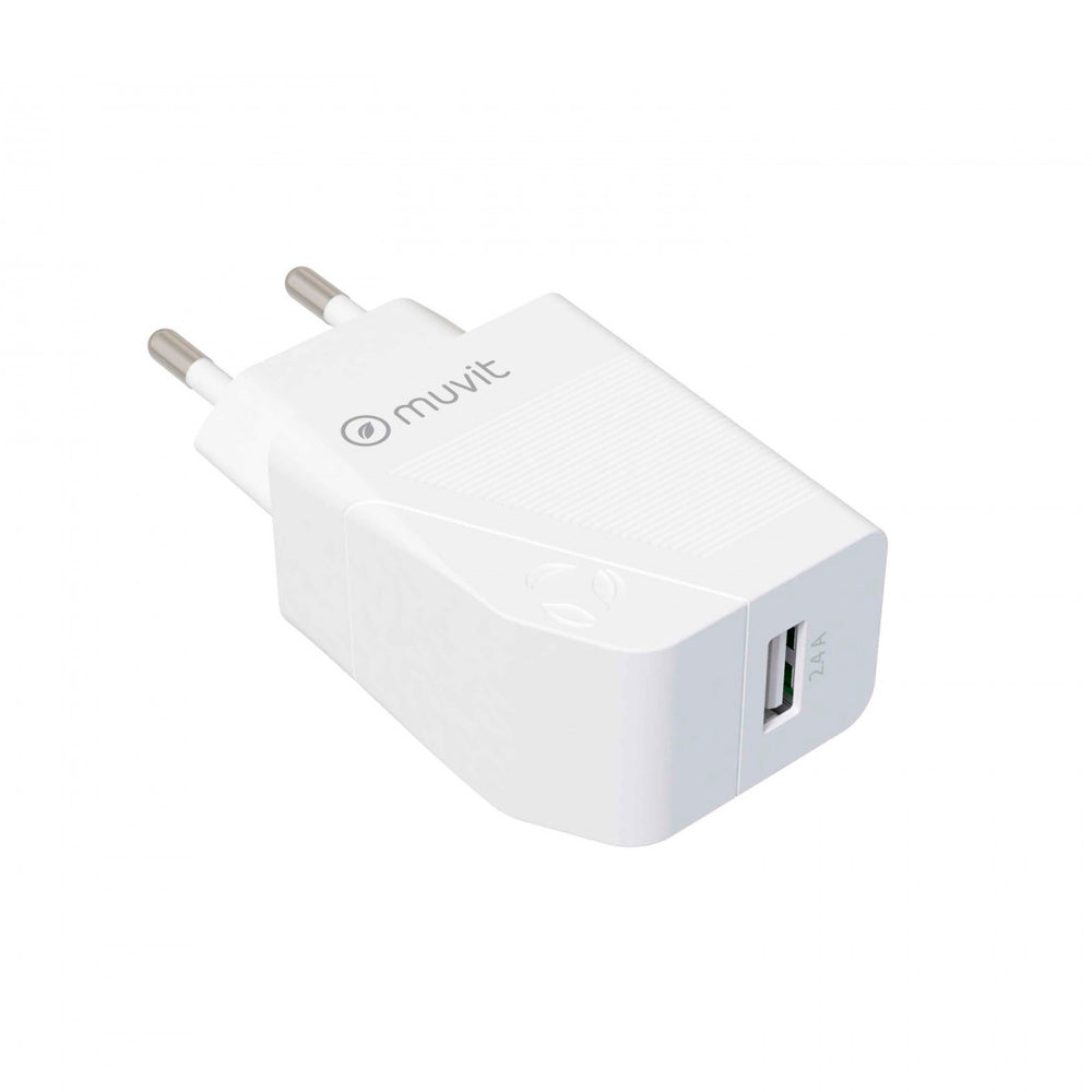 Pack Muvit for Change cargador pared USB 2.4A + cable Apple MFI 2.4A 1,2m